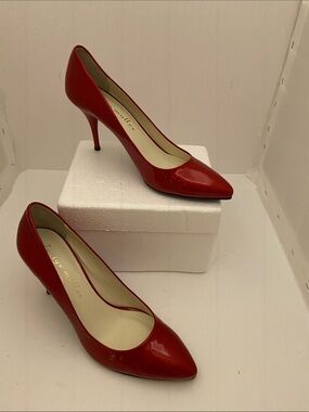 bettye muller Red Patent Pointed-Toe Stiletto Pumps